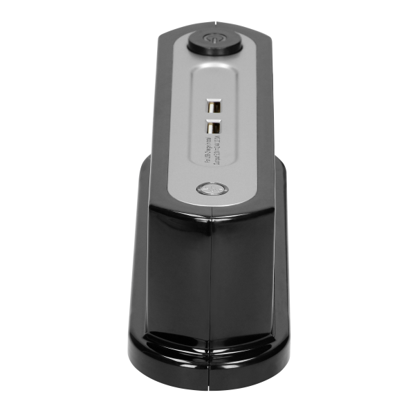 Listwa zasilająca nabiurkowa z wyłącznikiem 3x2P+Z, ładowarka 2xUSB 2.4A, ogranicznik przepięć TYP 3, kabel H05VV-F 3x1,5, długość 1,4m , czarny