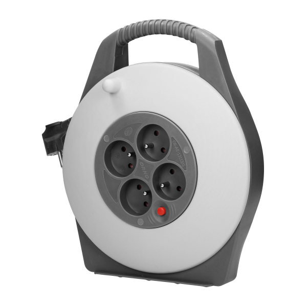 Przedłużacz bębnowy, 4 gniazda 2P+Z, kabel PVC H05VV-F 3x1mm², długość 10m