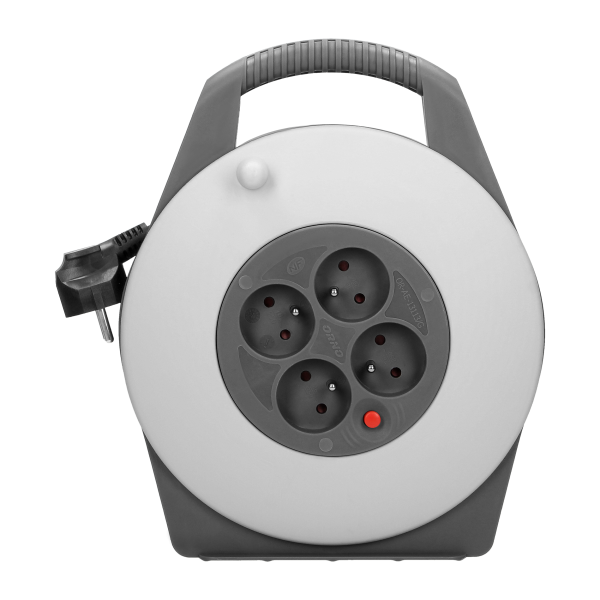 Przedłużacz bębnowy, 4 gniazda 2P+Z, kabel PVC H05VV-F 3x1mm², długość 10m