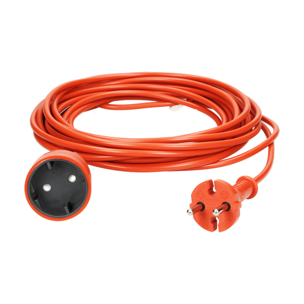 Przedłużacz ogrodowy pomarańczowy zalewany, 1x2P 10m, OMY 2x1mm², 230VAC/10A, PRODUKT POLSKI