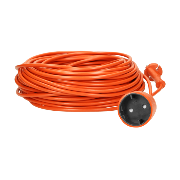 Przedłużacz ogrodowy pomarańczowy zalewany, 1x2P 30m, OMY 2x1mm², 230VAC/10A, PRODUKT POLSKI