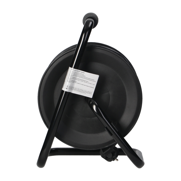 Przedłużacz bębnowy, 4 gniazda 2P+Z (Schuko), kabel PVC H05VV-F 3x1.0mm², długość - 30m, termik, przesłony torów prądowych.