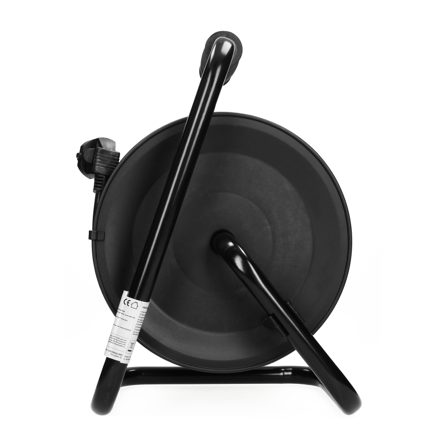 Przedłużacz bębnowy, 4 gniazda 2P+Z (schuko), kabel PVC H05VV-F 3x1.5mm², długość - 30m, termik, przesłony torów prądowych.