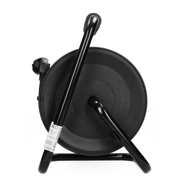 Przedłużacz bębnowy, 4 gniazda 2P+Z (schuko), kabel PVC H05VV-F 3x1.5mm², długość - 30m, termik, przesłony torów prądowych.