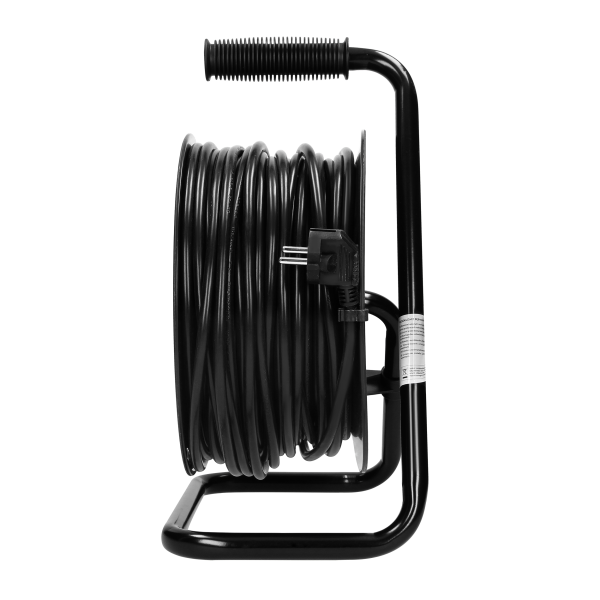 Cable reel with 4 sockets, PVC, H05VV-F 3x1.5mm² - 50m, 4x2P+E (Schuko), thermal switch