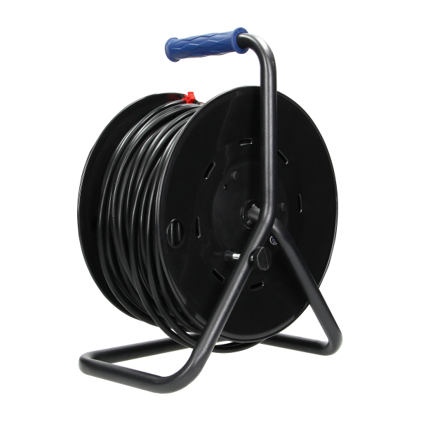 Cable reel, PVC, H05VV-F 3x1.5mm² - 50m, 4 fixed sockets