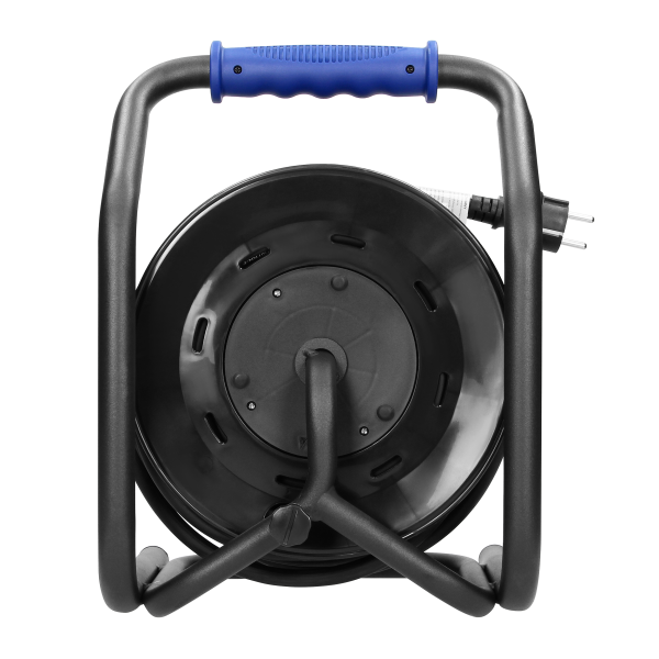 Cable reel, rubber cord, IP44, H07RN-F 3x2.5mm² - 20m, 4 fixed sockets