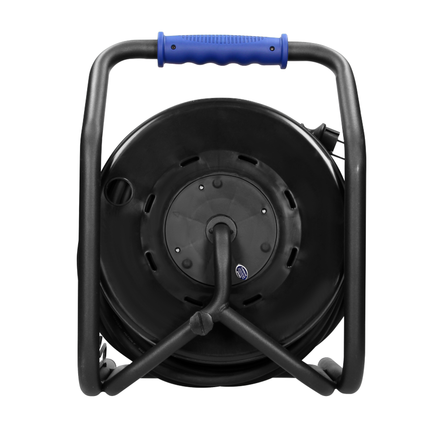 Cable reel, rubber cord, IP44, H07RN-F 3x2.5mm² - 40m, 4 fixed sockets