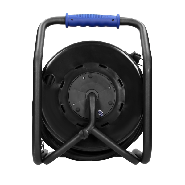 Cable reel, rubber cord, IP44, H07RN-F 3x2.5mm² - 40m, 4 fixed sockets