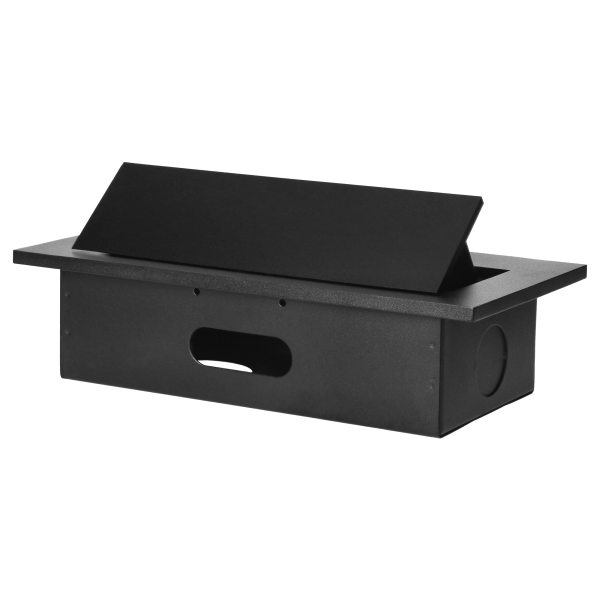 Flush-fitting furniture socket, black