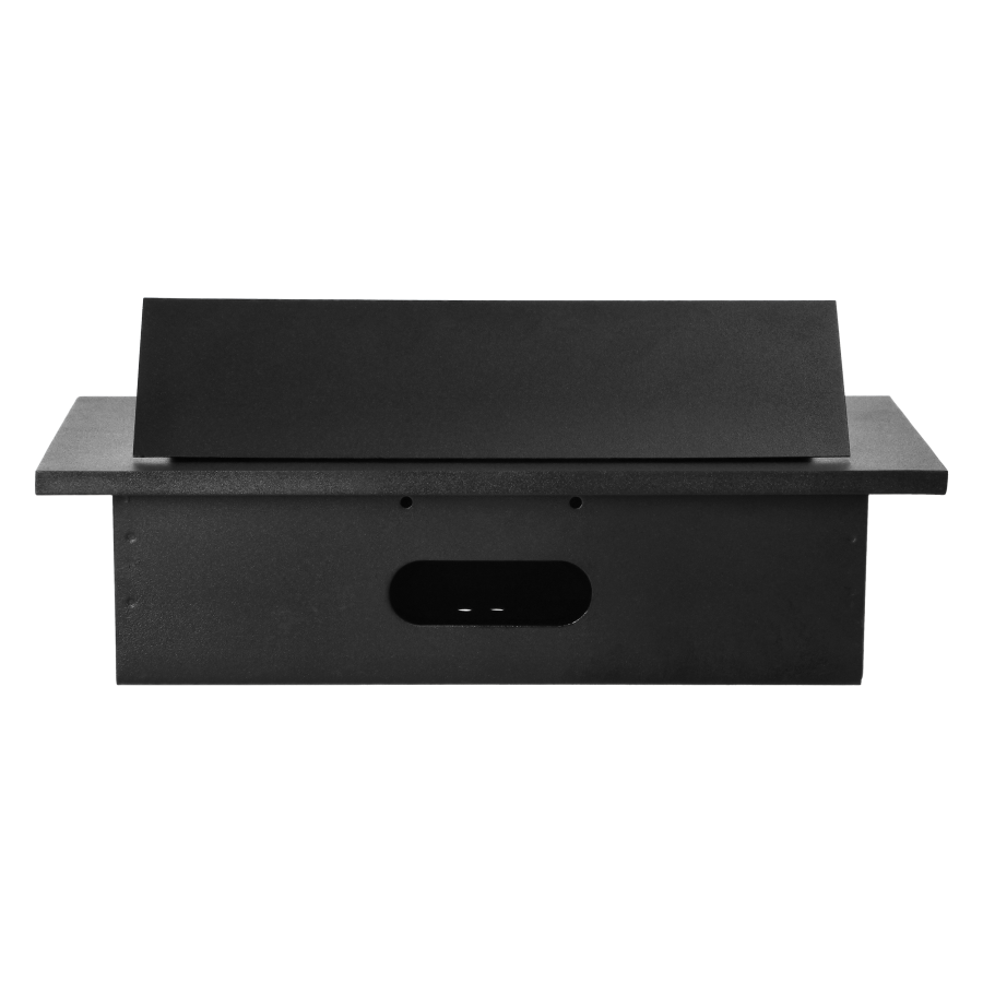 Flush-fitting furniture socket, black