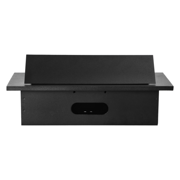 Flush-fitting furniture socket, black