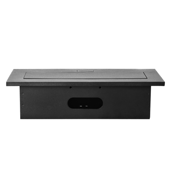 Flush-fitting furniture socket, black