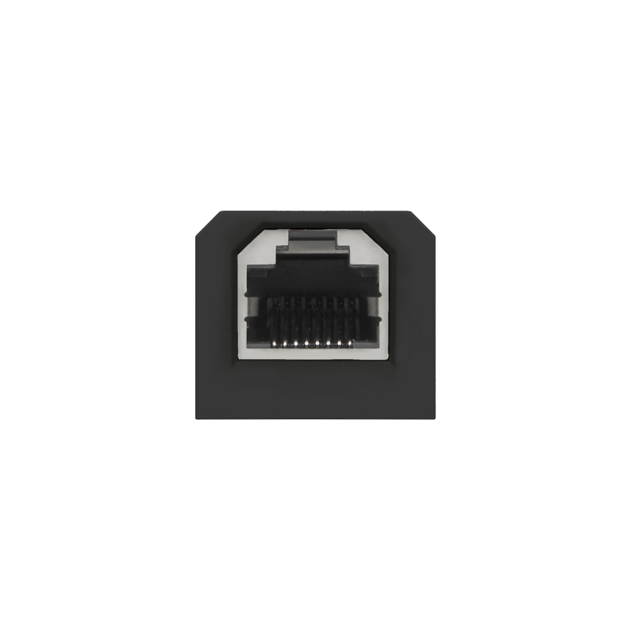 Kostka z gniazdem RJ45 do gniazda meblowego OR-GM-9015/B