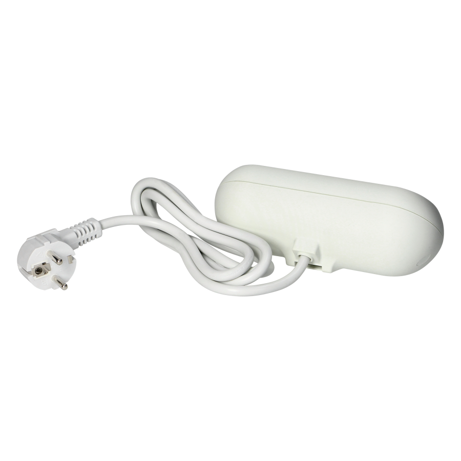 Gniazdo meblowe z uchwytem montażowym, ładowarką USB, 2 gniazda 2P+Z (Schuko), 2xUSB, przewód 3x1,5mm² - 1,4m, białe
