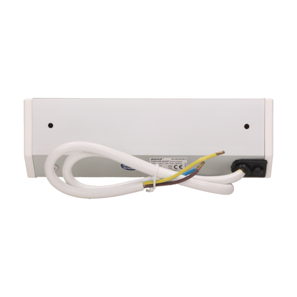 Gniazdo meblowe 2x2P+Z + USB, biało-srebrne