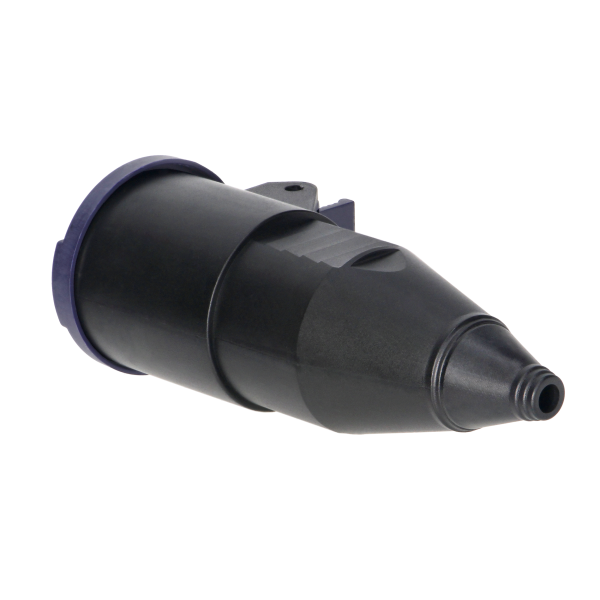 Workshop socket with a cover, 2P+E Schuko, black