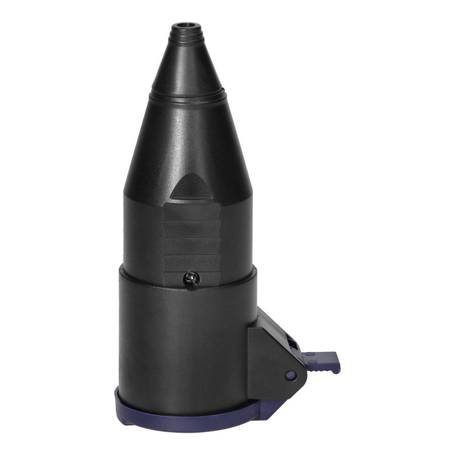 Workshop socket with a cover, 2P+E Schuko, black