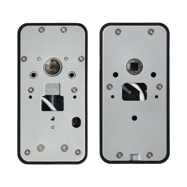 Smart door lock with fingerprint reader and code lock, IP44, short