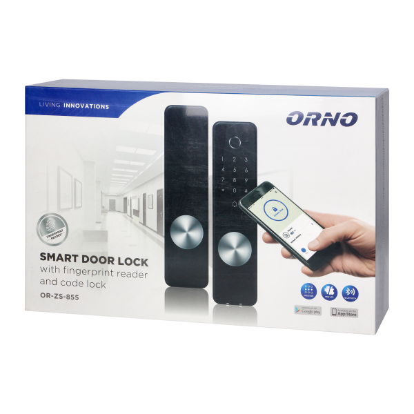 Nakładka szyfrowa na zamek z czytnikiem linii papilarnych, IP44, długa