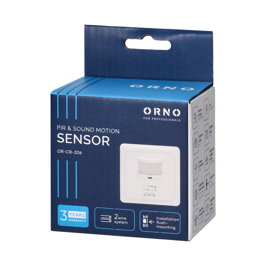 PIR sound & motion sensor 160°