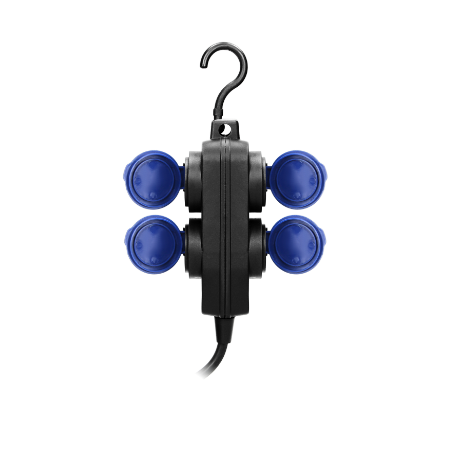 Havy-duty, splash-proof extension sockets, rubber cord, IP44, H05RR-F 3x1.5mm², 10m,