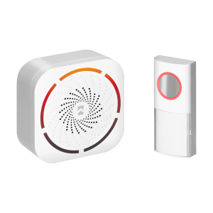 TULO AC, wireless mains-powered doorbell, learning system, 36 sounds, 150m, white