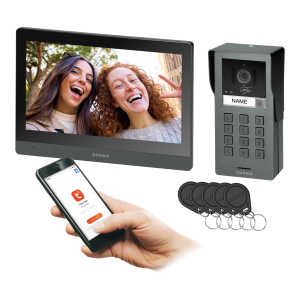 GADI, single-family video doorphone set, 2-wires, 10", Wi-Fi, touch screen, Full HD, RFID reader, code lock