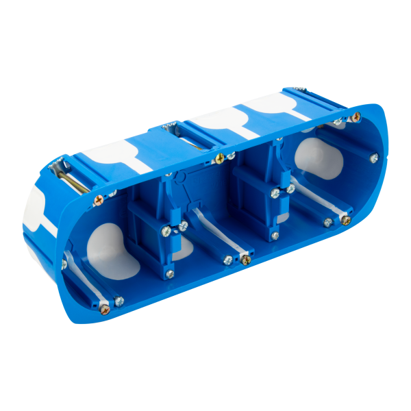 In-wall junction box, triple, windproof, 60mm