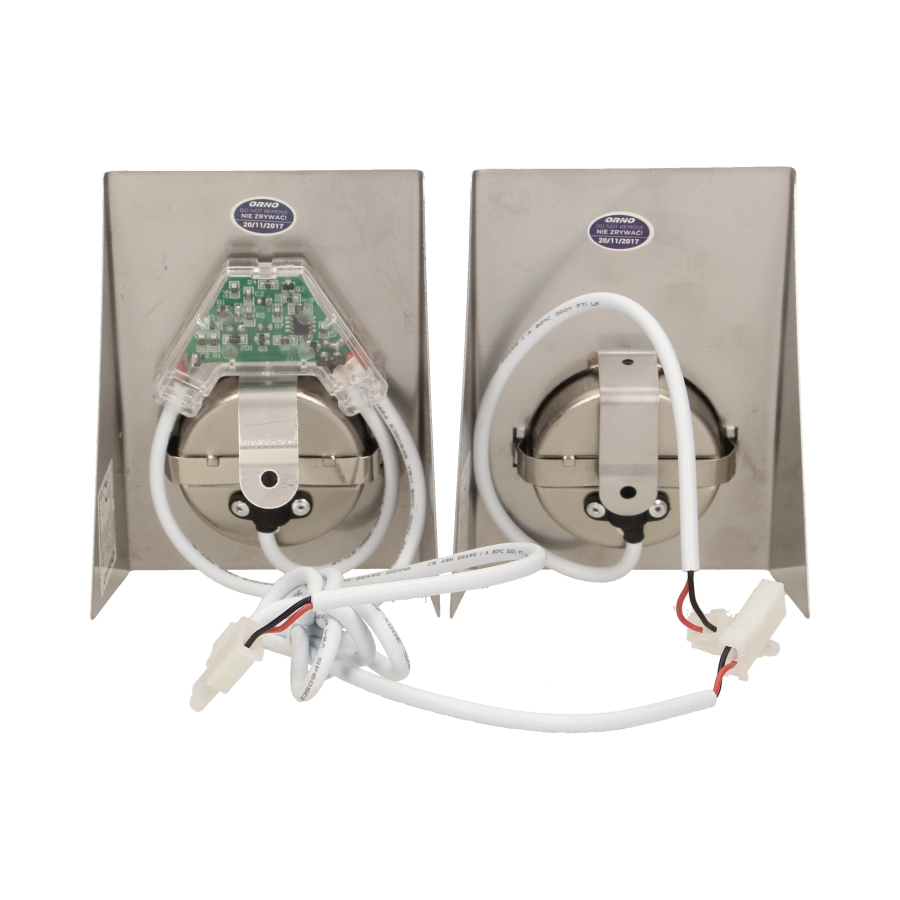 Zestaw opraw podszafkowych LED 2,5W, 180lm, 4000K, z wyłącznikiem bezdotykowym, INOX