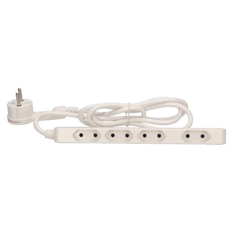 Extension socket with flat plug