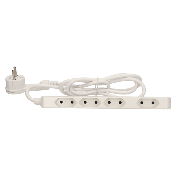 Extension socket with flat plug