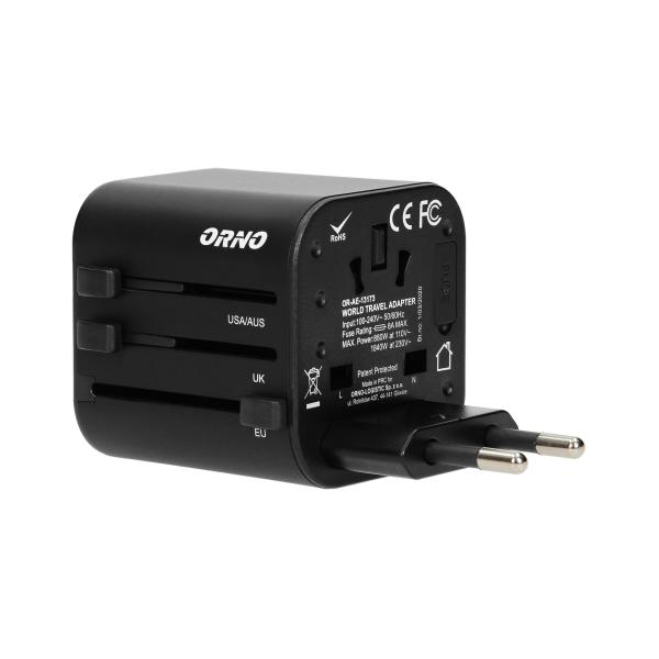 GOworld uniwersalny adapter podróżny do ponad 200 krajów świata, 100-240V, 8A