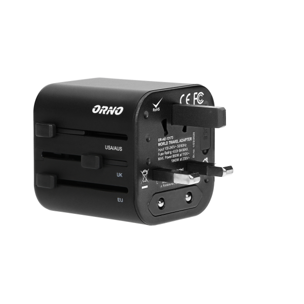 GOworld uniwersalny adapter podróżny do ponad 200 krajów świata, 100-240V, 8A