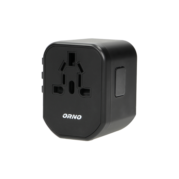 GOworld universal travel adapter with USB charger, works in over 200 countries