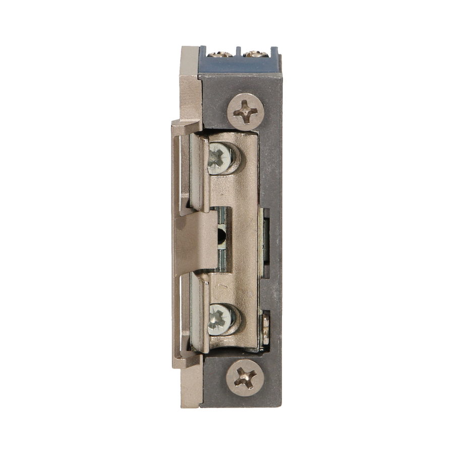 Symmetric electric strike with latch guide and lock, MINI