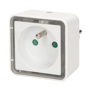 Plug-in LED night lamp with socket