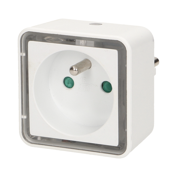 Plug-in LED night lamp with socket
