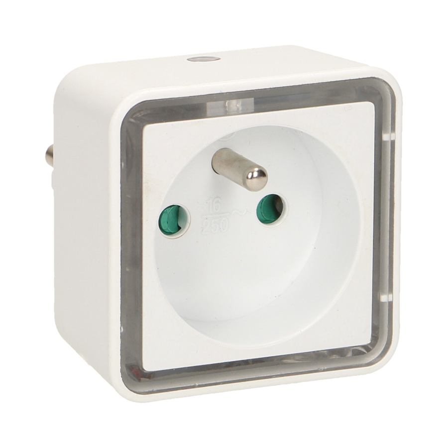 Plug-in LED night lamp with socket