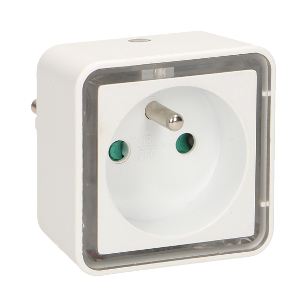 Plug-in LED night lamp with socket