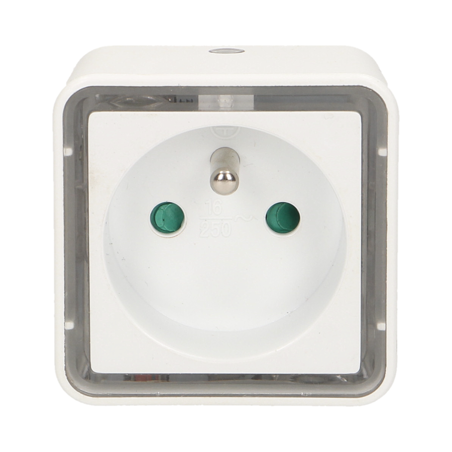 Plug-in LED night lamp with socket