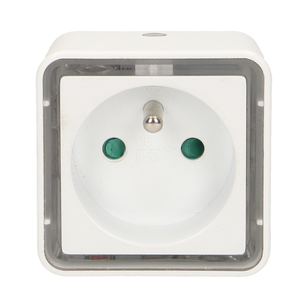 Plug-in LED night lamp with socket