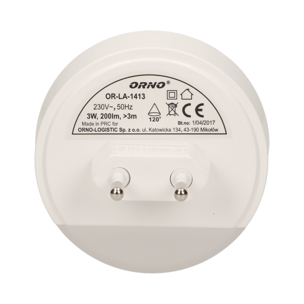 Lampka nocna LED z czujnikiem ruchu, z funkcją korytarzową 0,2W/3W, 200lm