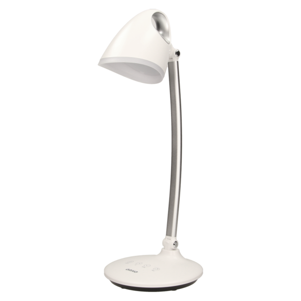 KALCYT LED 6W, lampka biurkowa, 200lm, 4000K, wyłącznik czasowy, biała