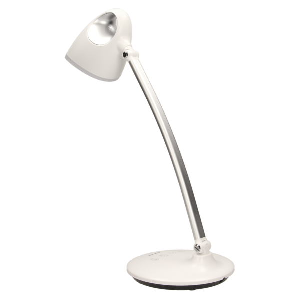 KALCYT LED 6W, lampka biurkowa, 200lm, 4000K, wyłącznik czasowy, biała