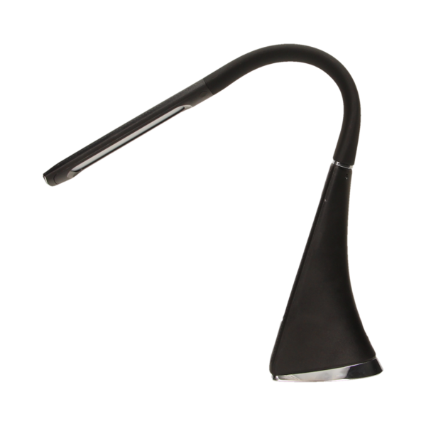 DOLOMIT LED 5W, lampka biurkowa z budzikiem, 300lm, 4000K, czarna