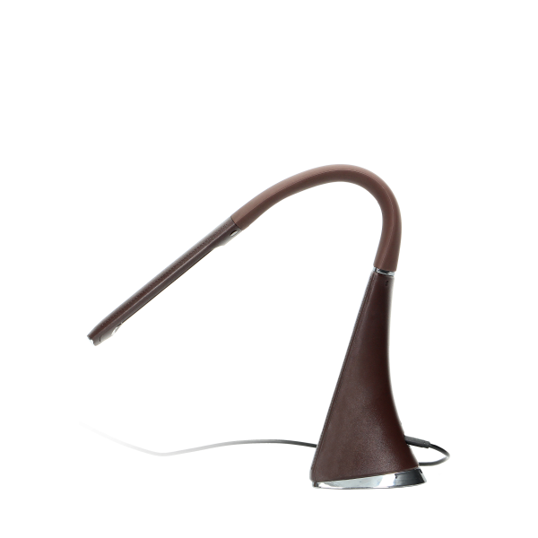 DOLOMIT LED 5W, lampka biurkowa z budzikiem, 300lm, 4000K, brązowa