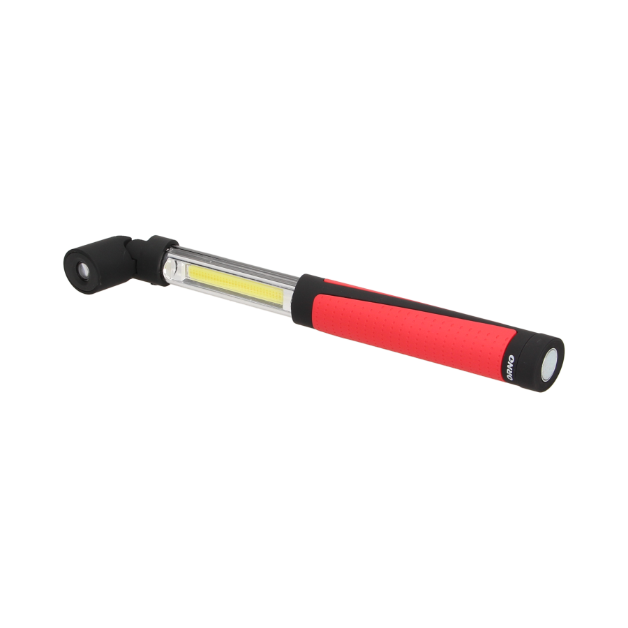 Latarka warsztatowa rozsuwana 19-28 cm, łamana 00-900, 2W COB+1 LED, 140lm, 3 x AAA, magnes