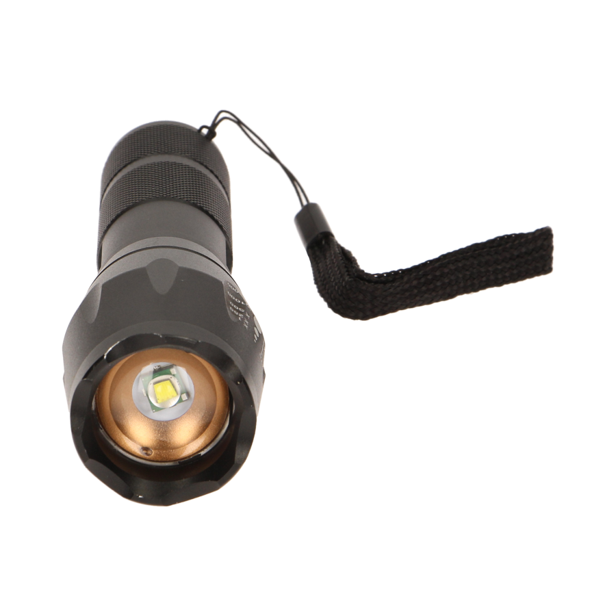 Latarka LED CREE 10W z zoomem, 800lm, 3 x AAA, aluminiowa konstrukcja