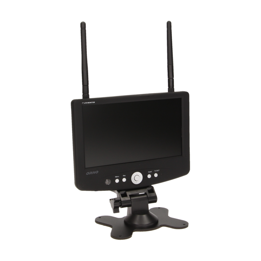 System do monitoringu 4-kanałowy, bezprzewodowy CCTV, monitor LCD 7"